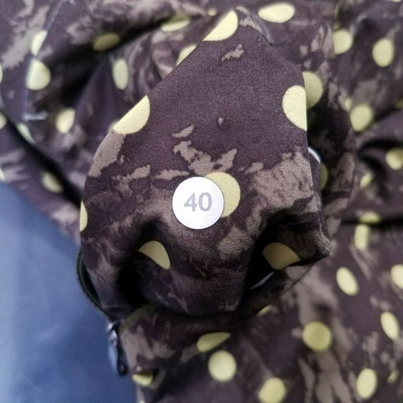 Lululemon Brown Polka Dot Swim Shorts Size 40 Drawstring Pockets Mens Yellow - Picture 6 of 7